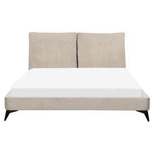 Cama Bombazine MELLE 160 x 200 cm Taupe Cama Bombazine MELLE 160 x 200 cm Taupe