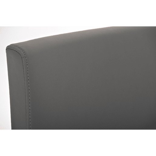 Taburete de bar Paros con tapizado de cuero sintético Simil cuero Gris 48X42X104 cm