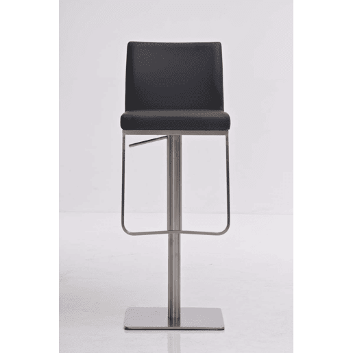 Taburete de bar Panamá con revestimiento de polipiel Simil cuero Gris 44X42X86 cm