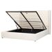 Beliani Cama con almacenaje Terciopelo LUBBON 190x217 Beliani Cama con almacenaje Terciopelo LUBBON 190x217 Blanco/ Beige