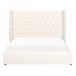 Beliani Cama con almacenaje Terciopelo LUBBON 190x217 Beliani Cama con almacenaje Terciopelo LUBBON 190x217 Blanco/ Beige