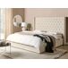 Beliani Cama con almacenaje Terciopelo LUBBON 210x217 Beliani Cama con almacenaje Terciopelo LUBBON 210x217 Blanco/ Beige