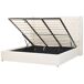 Beliani Cama con almacenaje Terciopelo LUBBON 210x217 Beliani Cama con almacenaje Terciopelo LUBBON 210x217 Blanco/ Beige