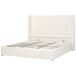 Beliani Cama con almacenaje Terciopelo LUBBON 210x217 Beliani Cama con almacenaje Terciopelo LUBBON 210x217 Blanco/ Beige
