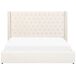 Beliani Cama con almacenaje Terciopelo LUBBON 210x217 Beliani Cama con almacenaje Terciopelo LUBBON 210x217 Blanco/ Beige