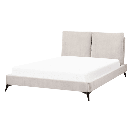 Cama Bombazine MELLE 140 x 200 cm Creme claro