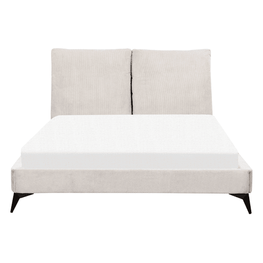 Cama Bombazine MELLE 140 x 200 cm Creme claro