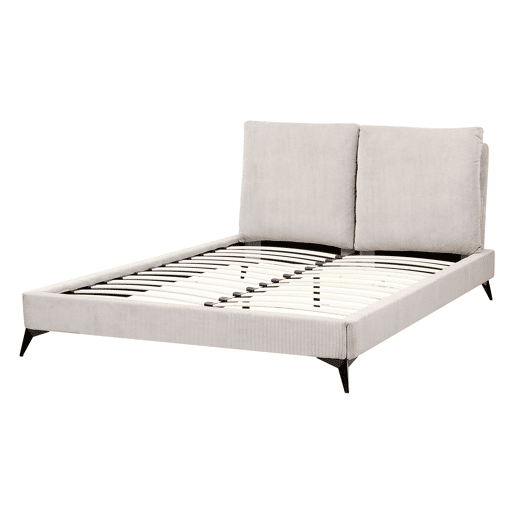 Cama Bombazine MELLE 140 x 200 cm Creme claro
