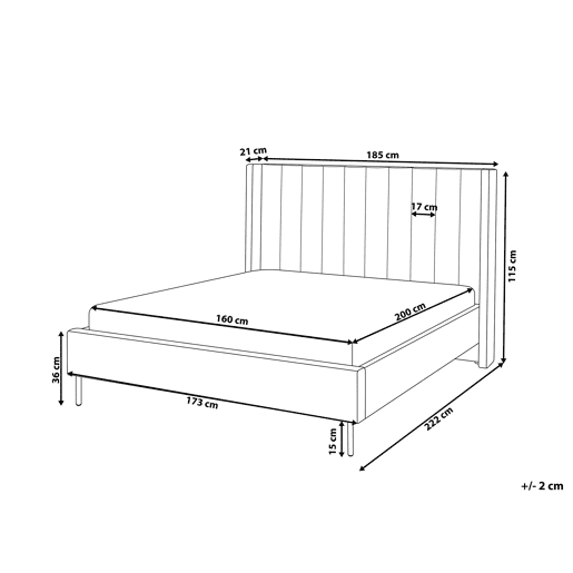 Beliani Cama Bouclé VILLETTE Beliani Cama Bouclé VILLETTE