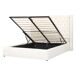 Beliani Cama con almacenaje Terciopelo LUBBON 170x217 Beliani Cama con almacenaje Terciopelo LUBBON 170x217 Blanco/ Beige