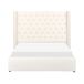 Beliani Cama con almacenaje Terciopelo LUBBON 170x217 Beliani Cama con almacenaje Terciopelo LUBBON 170x217 Blanco/ Beige