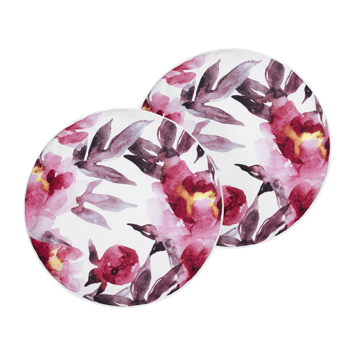 Conjunto de 2 almofadas de jardim LANROSSO Padrão floral 40 x 40 cm Rosa