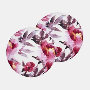 Conjunto de 2 almofadas de jardim LANROSSO Padrão floral 40 x 40 cm Rosa