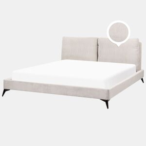 Cama Bombazine MELLE 180 x 200 cm Creme claro