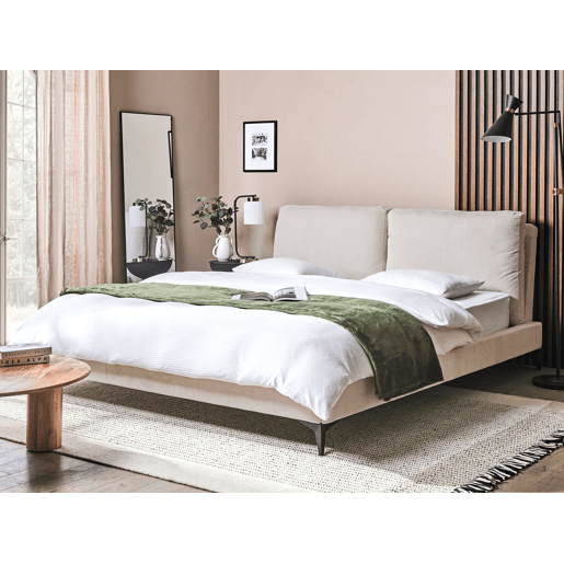 Cama Bombazine MELLE 180 x 200 cm Creme claro