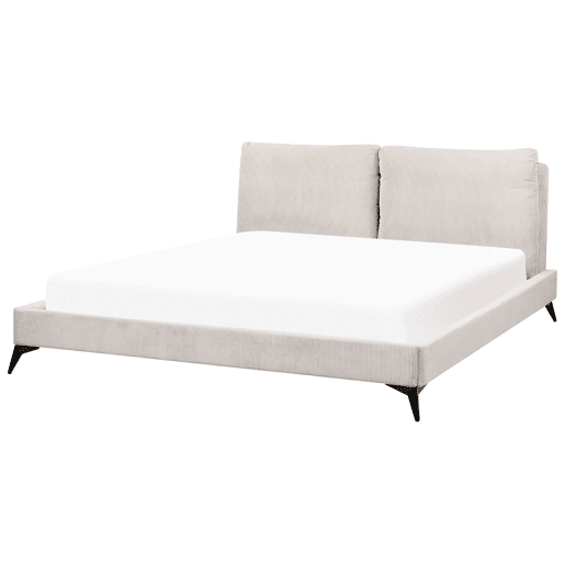 Cama Bombazine MELLE 180 x 200 cm Creme claro