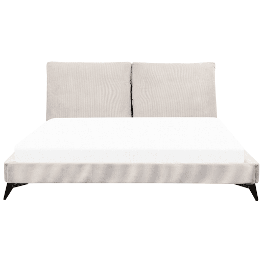 Cama Bombazine MELLE 180 x 200 cm Creme claro