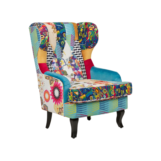 Poltrona com braços MOLDE Tecido Azul Poltrona com braços MOLDE Tecido Azul