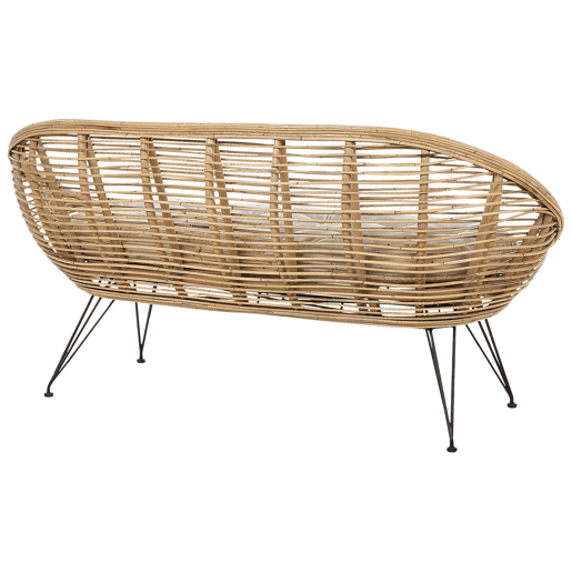 Sofá de jardim 2 lugares MARATEA Rattan Natural