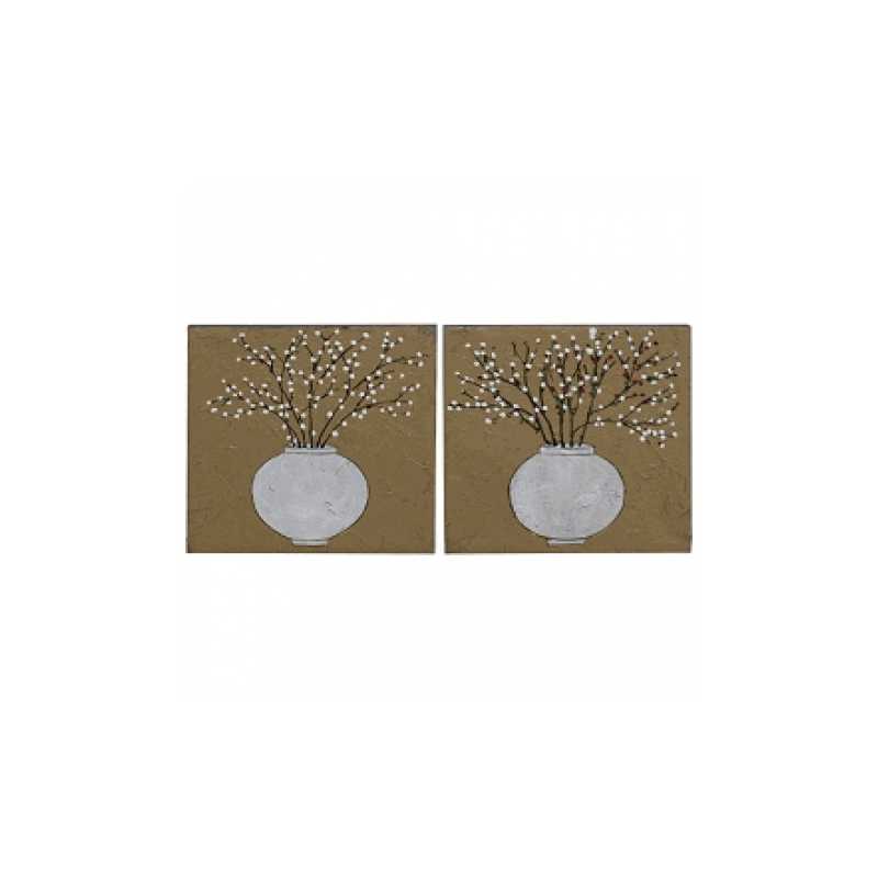 Conjunto 2 cuadros moderno jarron
