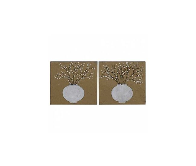 Conjunto 2 cuadros moderno jarron