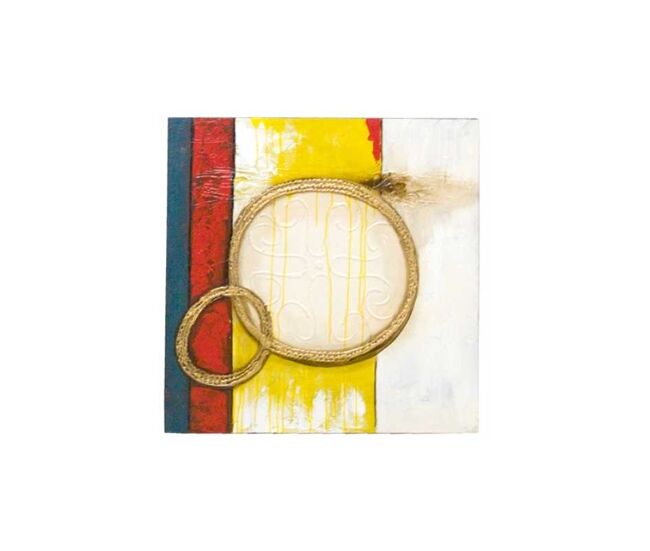 Cuadro decorativo para salón o dormitorio|con motivo anillo|multicolor|diseño abstracto