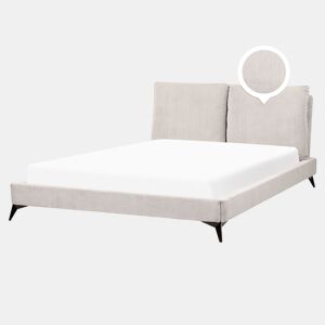 Cama Bombazine MELLE 160 x 200 cm Creme claro