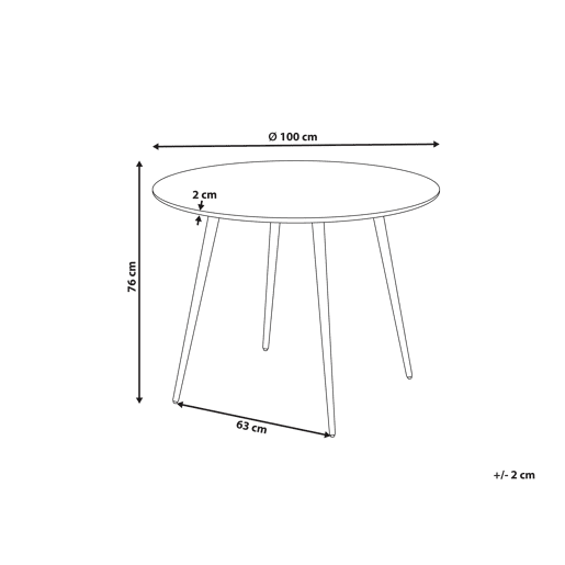 Beliani Mesa de jantar BJORKA Beliani Mesa de jantar BJORKA