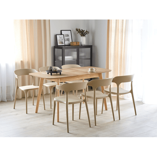 Beliani Mesa de jantar extensível MADOX