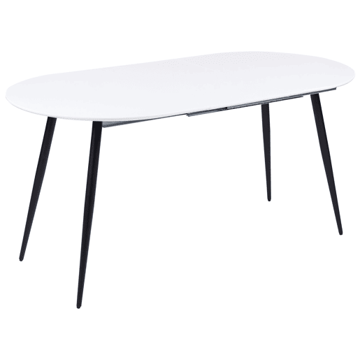 Mesa de jantar extensível STAVERTON Branco 120160 cm 80 cm