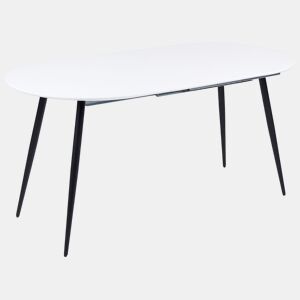 Mesa de jantar extensível STAVERTON Branco 120160 cm 80 cm