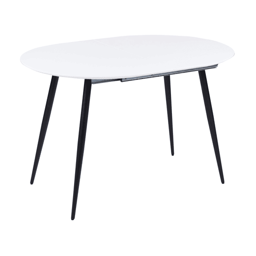 Mesa de jantar extensível STAVERTON Branco 120160 cm 80 cm
