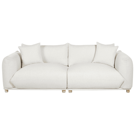 Sofá LUVOS Tecido Branco creme 3 lugares