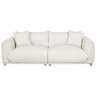 Sofá LUVOS Tecido Branco creme 3 lugares