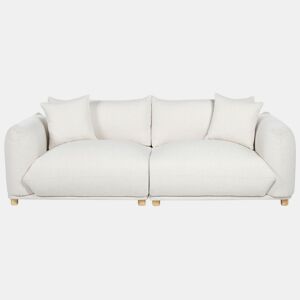 Sofá LUVOS Tecido Branco creme 3 lugares