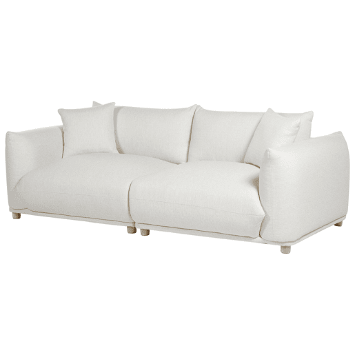 Sofá LUVOS Tecido Branco creme 3 lugares