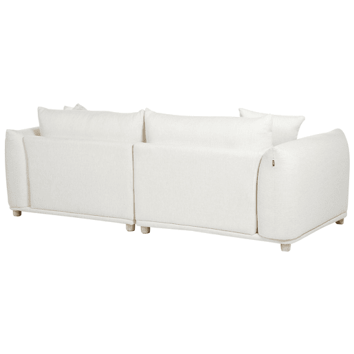 Sofá LUVOS Tecido Branco creme 3 lugares