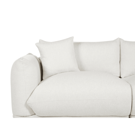 Sofá LUVOS Tecido Branco creme 3 lugares