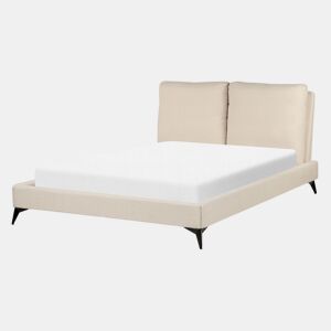Cama Bouclé MELLE 140 x 200 cm Creme