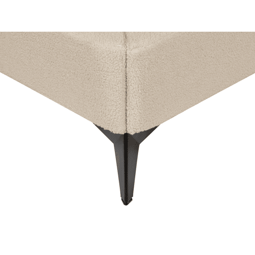 Cama Bouclé MELLE 140 x 200 cm Creme