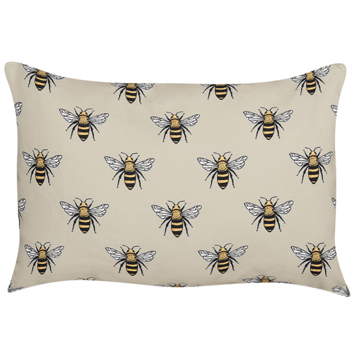 Conjunto de 2 almofadas de jardim CANNETO Padrão animal 40 x 60 cm Creme