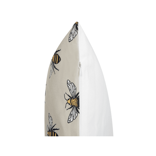 Conjunto de 2 almofadas de jardim CANNETO Padrão animal 40 x 60 cm Creme