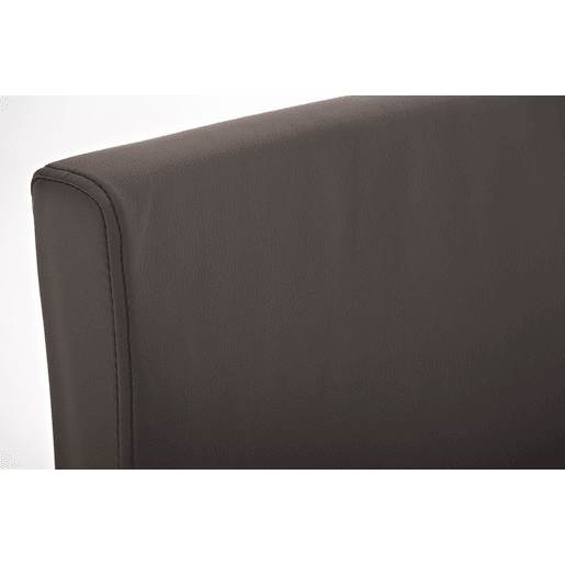 Taburete de bar Paros con tapizado de cuero sintético Simil cuero Marrón 48X42X104 cm