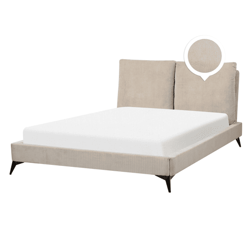 Cama Bombazine MELLE 140 x 200 cm Taupe
