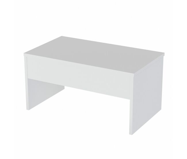 Mesa auxiliar,100% tablero de aglomerado rechapado en melamina, color blanco