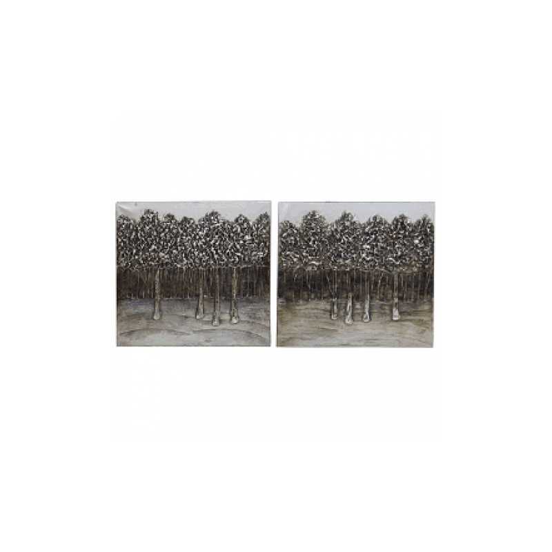 Conjunto 2 cuadros moderno arboles