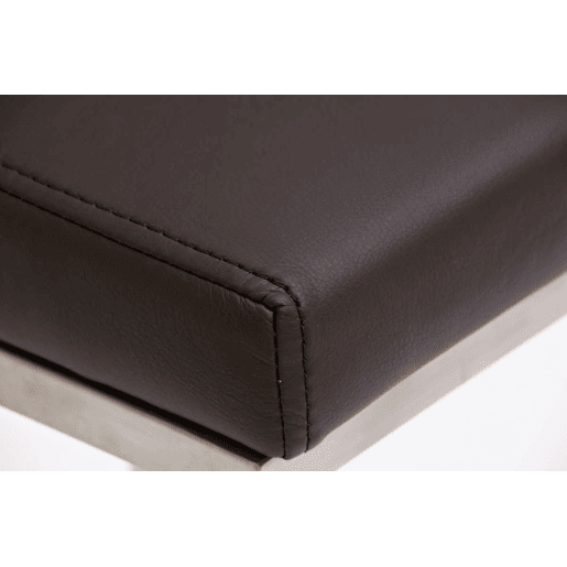 Taburete de bar Panamá con revestimiento de polipiel Simil cuero Marrón 44X42X86 cm
