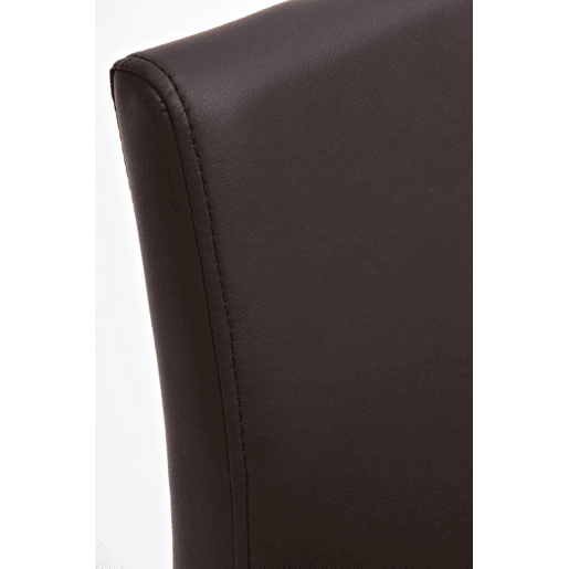 Taburete de bar Panamá con revestimiento de polipiel Simil cuero Marrón 44X42X86 cm