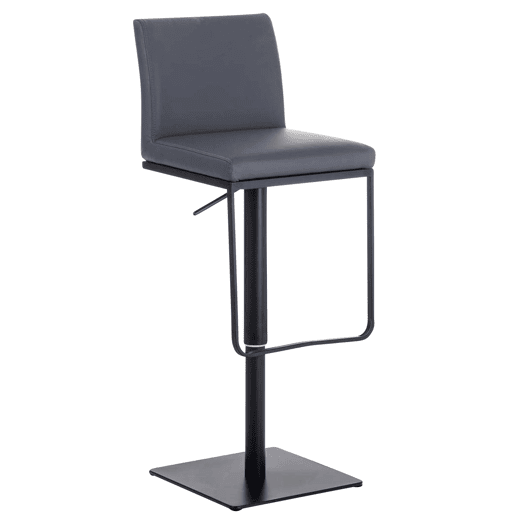 Taburete de bar Panamá con revestimiento de polipiel Simil cuero Gris 44X42X86 cm