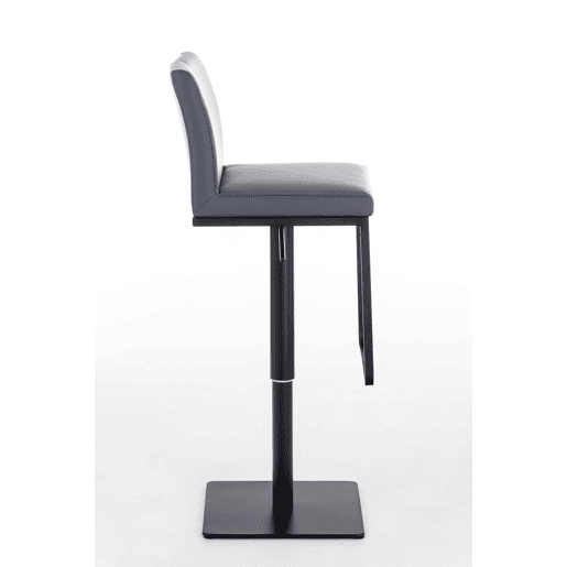 Taburete de bar Panamá con revestimiento de polipiel Simil cuero Gris 44X42X86 cm